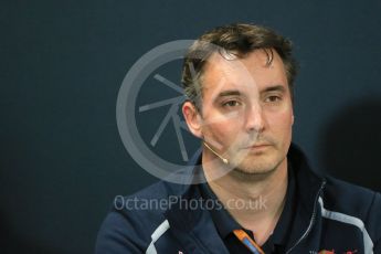 World © Octane Photographic Ltd. F1 Monaco GP FIA Team Personnel Press Conference, Monaco, Monte Carlo, Thursday 26th May 2016. Scuderia Toro Rosso Technical Director - James Key. Digital Ref : 1563LB1D7999