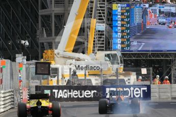 World © Octane Photographic Ltd. Prema Racing - GP2/11 – Pierre Gasly and Pertamina Campos Racing – Mitch Evans. Thursday 26th May 2016, GP2 Qualifying Group A, Monaco, Monte Carlo. Digital Ref : 1564CB1D7400