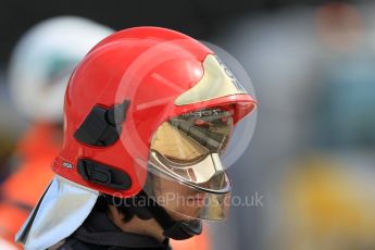 World © Octane Photographic Ltd. Racing Engineering - GP2/11 – Norman Nato reflected in a fire marshal's gold visor. Thursday 26th May 2016, GP2 Qualifying Group A, Monaco, Monte Carlo. Digital Ref : 1564CB1D7444