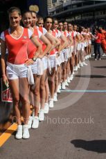 World © Octane Photographic Ltd. TAG Heuer grid girls. Friday 27th May 2016, GP2 Race 1, Monaco, Monte Carlo. Digital Ref :1566CB1D7660