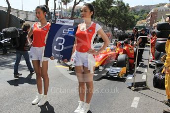 World © Octane Photographic Ltd. Racing Engineering - GP2/11 – Norman Nato on the grid in 2nd position with his TAG Heuer grid girls. Friday 27th May 2016, GP2 Race 1, Monaco, Monte Carlo. Digital Ref :1566CB1D7768