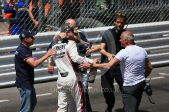 World © Octane Photographic Ltd. Russian Time celebrating Artem Markelov's win. Friday 27th May 2016, GP2 Race 1 parc ferme, Monaco, Monte Carlo. Digital Ref :1566CB1D8850