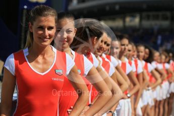 World © Octane Photographic Ltd. TAG Heuer grid girls. Friday 27th May 2016, GP2 Race 1, Monaco, Monte Carlo. Digital Ref :1566CB7D1214