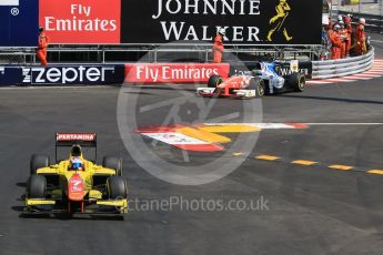 World © Octane Photographic Ltd. Pertamina Campos Racing - GP2/11 – Mitch Evans. Friday 27th May 2016, GP2 Race 1, Monaco, Monte Carlo. Digital Ref : 1566CB7D1457