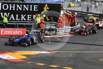 World © Octane Photographic Ltd. Carlin - GP2/11 – Marvin Kirchhofer and Rapax – Arthur Pic. Friday 27th May 2016, GP2 Race 1, Monaco, Monte Carlo. Digital Ref :1566CB7D1522