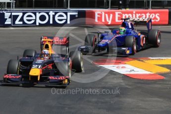 World © Octane Photographic Ltd. Prema Racing - GP2/11 – Pierre Gasly and Carlin – Sergio Canamasas. Friday 27th May 2016, GP2 Race 1, Monaco, Monte Carlo. Digital Ref :1566CB7D1548