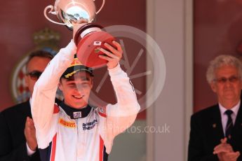 World © Octane Photographic Ltd. Russian Time - Artem Markelov (1st). Friday 27th May 2016, GP2 Race 1 Podium, Monaco, Monte Carlo. Digital Ref :1566CB7D1675