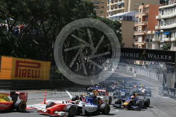 World © Octane Photographic Ltd. MP Motorsport - GP2/11 – Oliver Rowland. Friday 27th May 2016, GP2 Race 1 start, Monaco, Monte Carlo. Digital Ref :1566LB1D8643