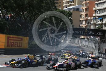 World © Octane Photographic Ltd. Friday 27th May 2016, GP2 Race 1 start, Monaco, Monte Carlo. Digital Ref :1566LB1D8653