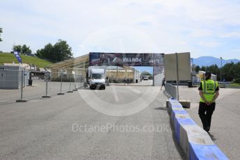 World © Octane Photographic Ltd. West loop of the old Osterreichring circuit - looking back down the hill towards the modern "F1 Village" that sits on top of the old Hella-light chicane. Thursday 30th June 2016, F1 Austrian GP, Red Bull Ring, Spielberg, Austria. Digital Ref : 1597CB5D2445