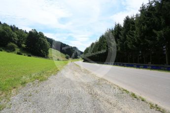 World © Octane Photographic Ltd. West loop of the old Osterreichring circuit - Looking back down the old Flatschach series of sweeping curves. Thursday 30th June 2016, F1 Austrian GP, Red Bull Ring, Spielberg, Austria. Digital Ref : 1597CB5D2485