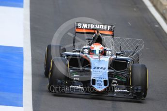 World © Octane Photographic Ltd. Sahara Force India VJM09 - Nikita Mazepin. Wednesday 13th July 2016, F1 In-season testing, Silverstone UK. Digital Ref :1633LB1D8062