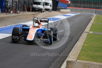 World © Octane Photographic Ltd. Manor Racing MRT05 – Jordan King. Wednesday 13th July 2016, F1 In-season testing, Silverstone UK. Digital Ref : 1633LB1D8740