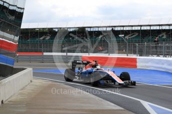 World © Octane Photographic Ltd. Manor Racing MRT05 – Jordan King. Wednesday 13th July 2016, F1 In-season testing, Silverstone UK. Digital Ref : 1633LB1D8756