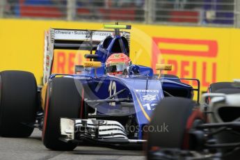 World © Octane Photographic Ltd. Sauber F1 Team C35 – Felipe Nasr. Saturday 17th September 2016, F1 Singapore GP Practice 3, Marina Bay Circuit, Singapore. Digital Ref : 1720CB1D6222