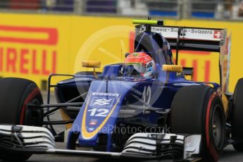 World © Octane Photographic Ltd. Sauber F1 Team C35 – Felipe Nasr. Saturday 17th September 2016, F1 Singapore GP Practice 3, Marina Bay Circuit, Singapore. Digital Ref : 1720CB1D6286