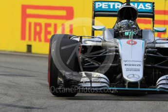 World © Octane Photographic Ltd. Mercedes AMG Petronas W07 Hybrid – Nico Rosberg. Saturday 17th September 2016, F1 Singapore GP Practice 3, Marina Bay Circuit, Singapore. Digital Ref : 1720CB1D6297