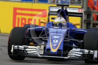 World © Octane Photographic Ltd. Sauber F1 Team C35 – Marcus Ericsson. Saturday 17th September 2016, F1 Singapore GP Practice 3, Marina Bay Circuit, Singapore. Digital Ref : 1720CB1D6328