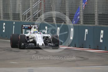 World © Octane Photographic Ltd. Williams Martini Racing, Williams Mercedes FW38 – Felipe Massa. Saturday 17th September 2016, F1 Singapore GP Practice 3, Marina Bay Circuit, Singapore. Digital Ref : 1720CB1D6336