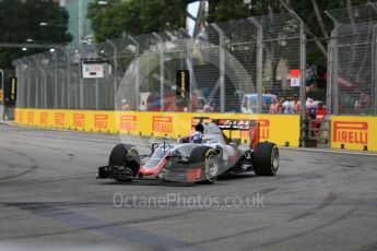 World © Octane Photographic Ltd. Haas F1 Team VF-16 – Romain Grosjean. Saturday 17th September 2016, F1 Singapore GP Practice 3, Marina Bay Circuit, Singapore. Digital Ref : 1720CB5D5803