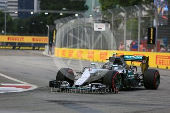 World © Octane Photographic Ltd. Mercedes AMG Petronas W07 Hybrid – Nico Rosberg. Saturday 17th September 2016, F1 Singapore GP Practice 3, Marina Bay Circuit, Singapore. Digital Ref : 1720CB5D5845