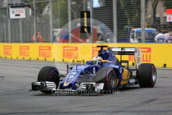World © Octane Photographic Ltd. Sauber F1 Team C35 – Marcus Ericsson. Saturday 17th September 2016, F1 Singapore GP Practice 3, Marina Bay Circuit, Singapore. Digital Ref : 1720CB5D5890