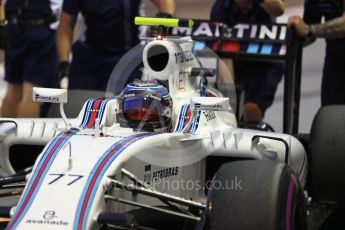 World © Octane Photographic Ltd. Williams Martini Racing, Williams Mercedes FW38 – Valtteri Bottas. Saturday 17th September 2016, F1 Singapore GP Practice 3, Marina Bay Circuit, Singapore. Digital Ref : 1720LB1D0669