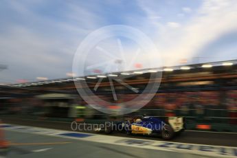 World © Octane Photographic Ltd. Sauber F1 Team C35 – Marcus Ericsson. Saturday 17th September 2016, F1 Singapore GP Practice 3, Marina Bay Circuit, Singapore. Digital Ref : 1720LB2D0180