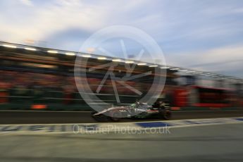 World © Octane Photographic Ltd. Sahara Force India VJM09 - Nico Hulkenberg. Saturday 17th September 2016, F1 Singapore GP Practice 3, Marina Bay Circuit, Singapore. Digital Ref : 1720LB2D0186