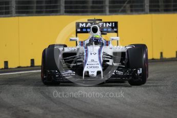 World © Octane Photographic Ltd. Williams Martini Racing, Williams Mercedes FW38 – Felipe Massa. Saturday 17th September 2016, F1 Singapore GP Qualifying, Marina Bay Circuit, Singapore. Digital Ref :1721CB1D6716