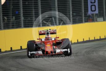 World © Octane Photographic Ltd. Scuderia Ferrari SF16-H – Kimi Raikkonen. Saturday 17th September 2016, F1 Singapore GP Qualifying, Marina Bay Circuit, Singapore. Digital Ref :1721CB1D6802