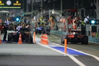 World © Octane Photographic Ltd. Scuderia Ferrari SF16-H – Sebastian Vettel. Saturday 17th September 2016, F1 Singapore GP Qualifying, Marina Bay Circuit, Singapore. Digital Ref :1721CB1D6840