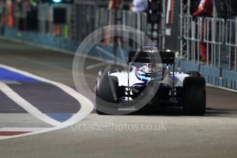 World © Octane Photographic Ltd. Williams Martini Racing, Williams Mercedes FW38 – Valtteri Bottas. Saturday 17th September 2016, F1 Singapore GP Qualifying, Marina Bay Circuit, Singapore. Digital Ref :1721CB1D6851