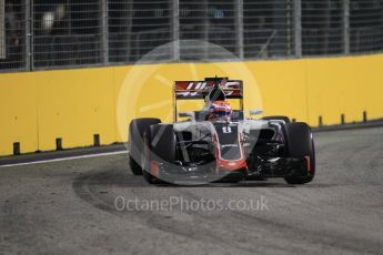 World © Octane Photographic Ltd. Haas F1 Team VF-16 – Romain Grosjean. Saturday 17th September 2016, F1 Singapore GP Qualifying, Marina Bay Circuit, Singapore. Digital Ref :1721CB1D6874