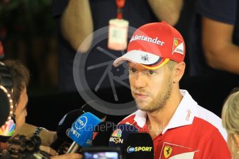 World © Octane Photographic Ltd. Scuderia Ferrari SF16-H – Sebastian Vettel. Saturday 17th September 2016, F1 Singapore GP Qualifying, Marina Bay Circuit, Singapore. Digital Ref :1721CB1D6937