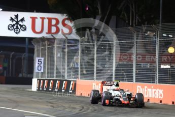 World © Octane Photographic Ltd. Haas F1 Team VF-16 - Esteban Gutierrez. Saturday 17th September 2016, F1 Singapore GP Qualifying, Marina Bay Circuit, Singapore. Digital Ref :1721LB1D0739