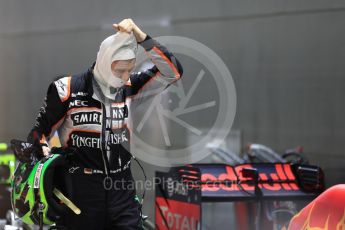 World © Octane Photographic Ltd. Sahara Force India VJM09 - Nico Hulkenberg. Saturday 17th September 2016, F1 Singapore GP Qualifying, Marina Bay Circuit, Singapore. Digital Ref :1721LB1D0919