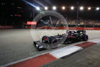 World © Octane Photographic Ltd. McLaren Honda MP4-31 – Fernando Alonso. Saturday 17th September 2016, F1 Singapore GP Qualifying, Marina Bay Circuit, Singapore. Digital Ref :1721LB2D0509