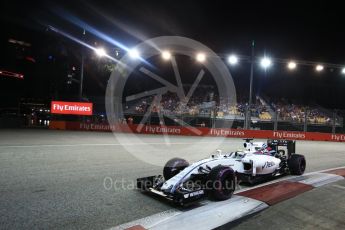 World © Octane Photographic Ltd. Williams Martini Racing, Williams Mercedes FW38 – Felipe Massa. Saturday 17th September 2016, F1 Singapore GP Qualifying, Marina Bay Circuit, Singapore. Digital Ref :1721LB2D0546