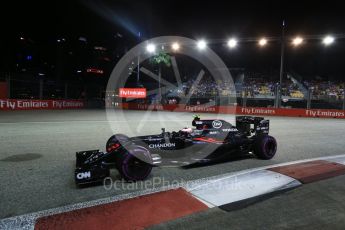 World © Octane Photographic Ltd. McLaren Honda MP4-31 – Jenson Button. Saturday 17th September 2016, F1 Singapore GP Qualifying, Marina Bay Circuit, Singapore. Digital Ref :1721LB2D0573