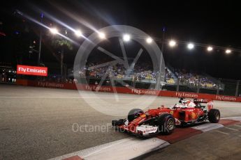 World © Octane Photographic Ltd. Scuderia Ferrari SF16-H – Sebastian Vettel. Saturday 17th September 2016, F1 Singapore GP Qualifying, Marina Bay Circuit, Singapore. Digital Ref :1721LB2D0585