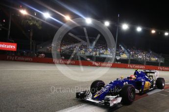 World © Octane Photographic Ltd. Sauber F1 Team C35 – Felipe Nasr. Saturday 17th September 2016, F1 Singapore GP Qualifying, Marina Bay Circuit, Singapore. Digital Ref :1721LB2D0631