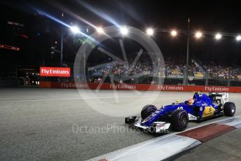 World © Octane Photographic Ltd. Sauber F1 Team C35 – Felipe Nasr. Saturday 17th September 2016, F1 Singapore GP Qualifying, Marina Bay Circuit, Singapore. Digital Ref :1721LB2D0729