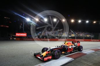 World © Octane Photographic Ltd. Red Bull Racing RB12 – Max Verstappen. Saturday 17th September 2016, F1 Singapore GP Qualifying, Marina Bay Circuit, Singapore. Digital Ref :1721LB2D0751