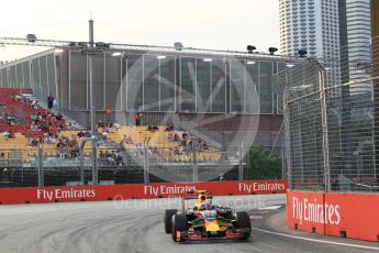 World © Octane Photographic Ltd. Red Bull Racing RB12 – Max Verstappen. Friday 16th September 2016, F1 Singapore GP Practice 1, Marina Bay Circuit, Singapore. Digital Ref :