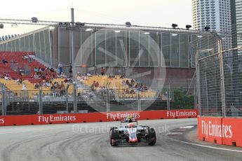 World © Octane Photographic Ltd. Haas F1 Team VF-16 - Esteban Gutierrez. Friday 16th September 2016, F1 Singapore GP Practice 1, Marina Bay Circuit, Singapore. Digital Ref :