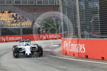 World © Octane Photographic Ltd. Williams Martini Racing, Williams Mercedes FW38 – Felipe Massa. Friday 16th September 2016, F1 Singapore GP Practice 1, Marina Bay Circuit, Singapore. Digital Ref :