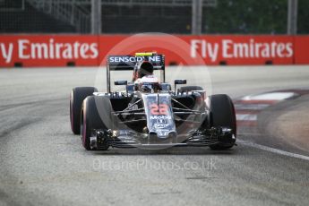 World © Octane Photographic Ltd. McLaren Honda MP4-31 – Jenson Button. Friday 16th September 2016, F1 Singapore GP Practice 1, Marina Bay Circuit, Singapore. Digital Ref :