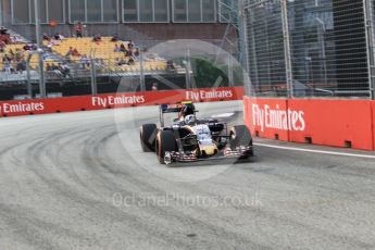 World © Octane Photographic Ltd. Scuderia Toro Rosso STR11 – Carlos Sainz. Friday 16th September 2016, F1 Singapore GP Practice 1, Marina Bay Circuit, Singapore. Digital Ref :