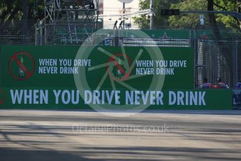 World © Octane Photographic Ltd. Heineken "When you drive never drink" advertising. Friday 16th September 2016, F1 Singapore GP Practice 1, Marina Bay Circuit, Singapore. Digital Ref :